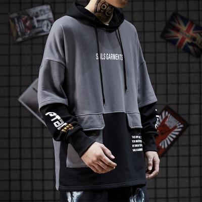 Os homens punk de duas partes da falsificação do ODM refrigeram poliéster do algodão 20% de Pilling 80% dos Hoodies o anti