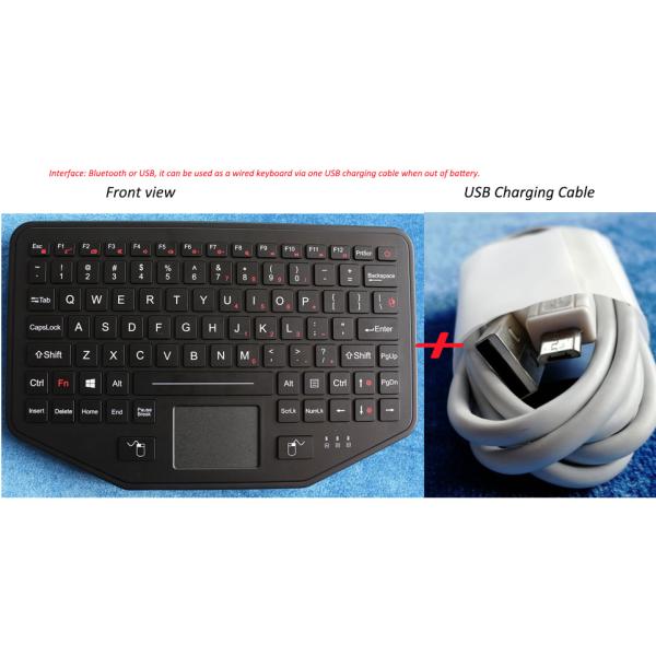 IP65 Wireless Bluetooth Industrial Keyboard Robust ABS With Touchpad Backlit