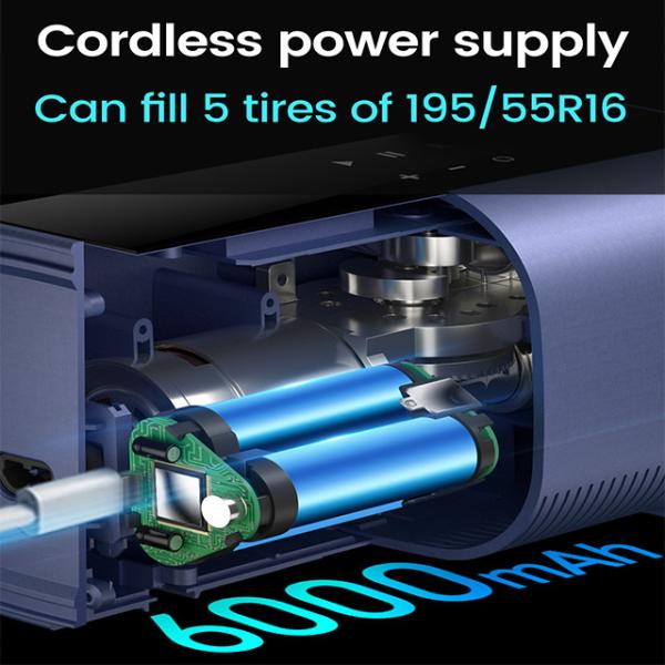 Effortlessly Inflate Your Car Tires with YANTU A22 Double Cylinder Cordless Tyre Pump