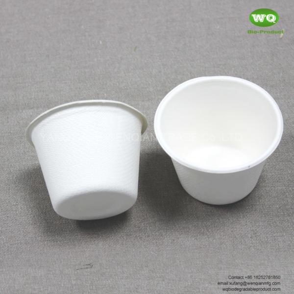 Biodegradable Sugarcane Pulp Coffee Cups 2/5/12 Oz-100% nature plant fiber Drinkware-Sustainable bagasse Cups in Bulk