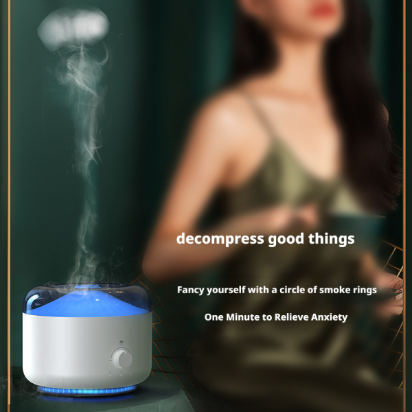 USB Powered Aroma Ultrasonic Humidifier With Humidistat Control RGB LED Lighting