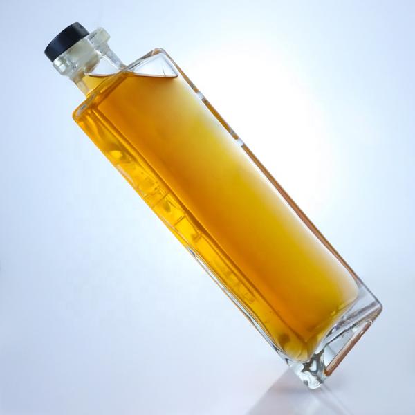 Collar Material Glass Empty 750ml Glass Wine Bottle with Cork Top Finish