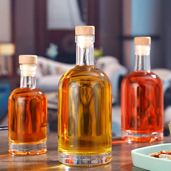 Transparent Frosted Beverage Juice Wine bottle Whisky Vodka Spirit Liquor Glass Bottle