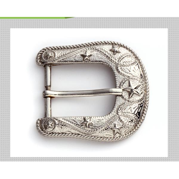 Popular 25mm Pin Belt Buckles With Carving , Light Surface Treatment