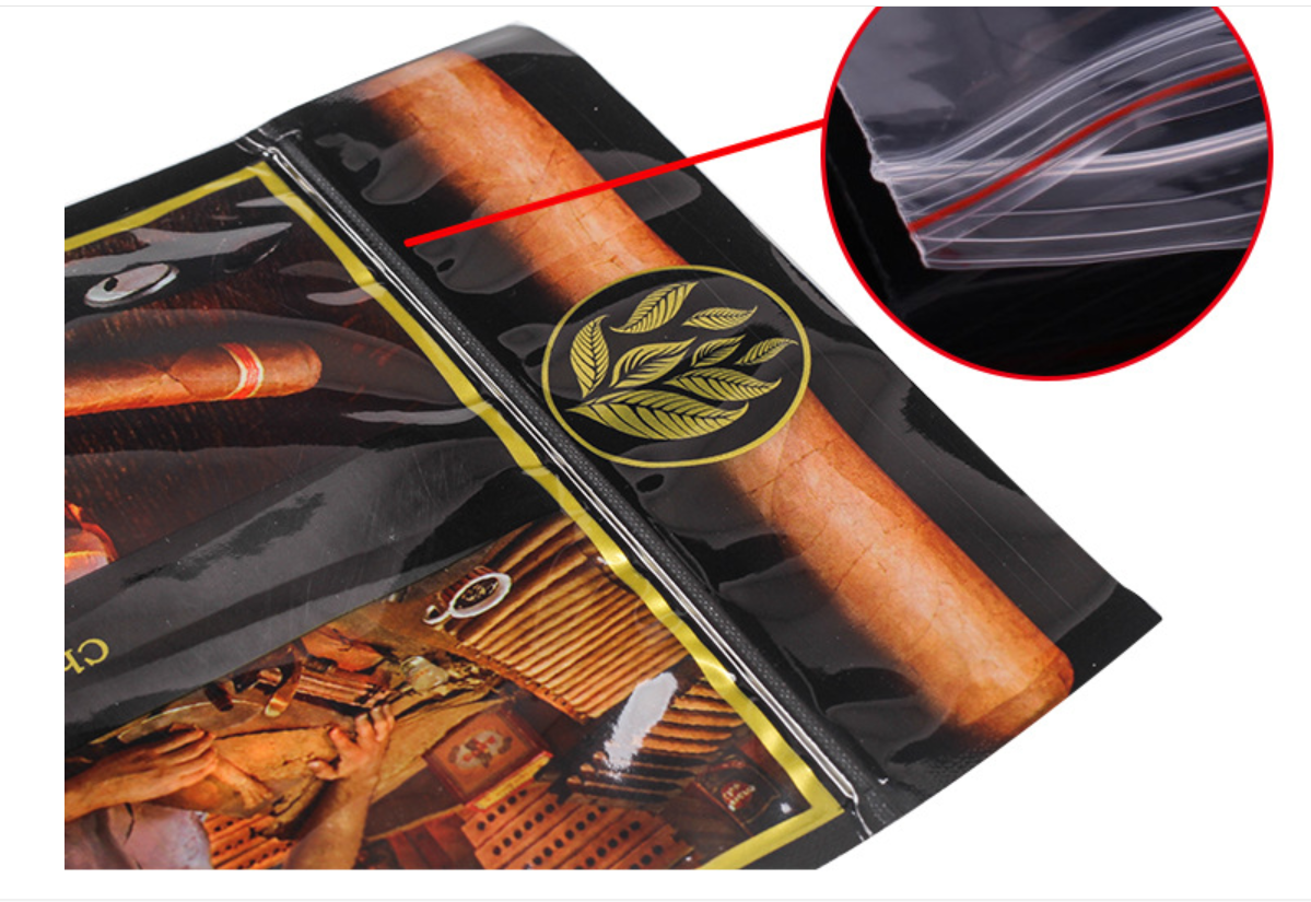 10 Colors Resealable Ziplock 4 Cigar Humidor Bags