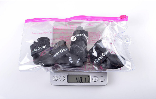 Pet supplies silicone rain boots, non-slip pet shoes, candy color fashion cute dog shoes,red,yellow,pink,black;