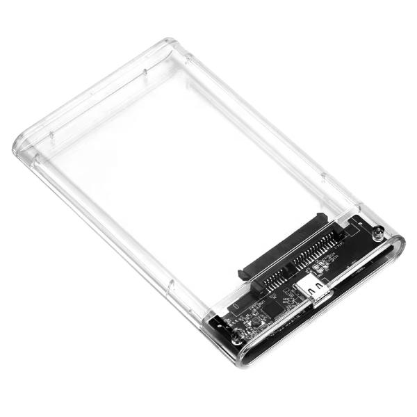 Sata Iii Clear External Hard Drive Case 2.5 Inch Sata Ssd Hdd Support Uasp