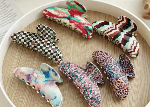 Modern Art style Shark hair clipper large acetic acid Korean elegant temperament disc hair accessories