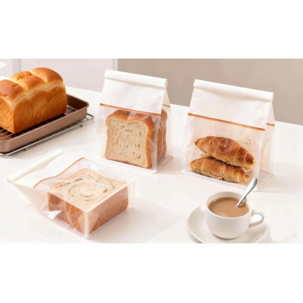 Custom Bread Bag With Tin Tie For Food Packaging