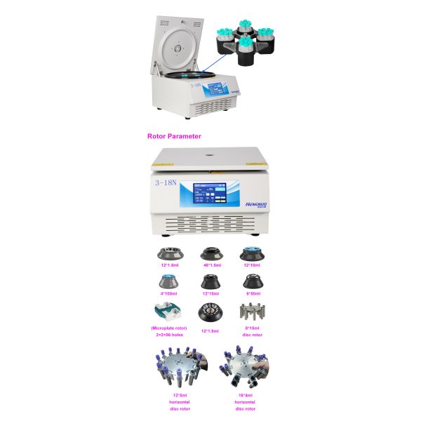 High Precision Centrifuge Laboratory Equipment 6x50ml Large Volume Centrifuge Low Noise