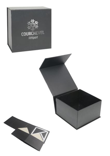 Black Foldable Shoe Box with Magnet Closure, Custom Logo Book Shaped Gift Box Apparel Paper Packaging