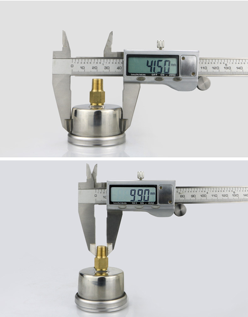 Nominal Diameter 41.5mm Y40Z Hydraulic Measuring Pressure Gauge with 2.5% Precision