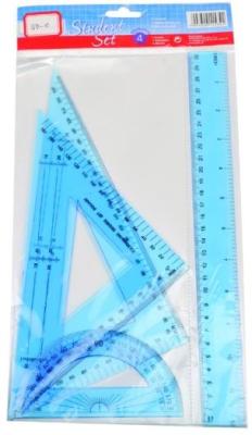 clear plastic Geometric Ruler Set Art Stationery for students study