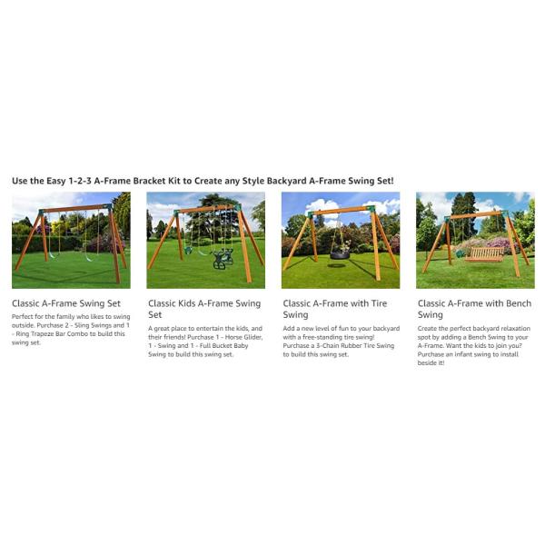 Зелёный свинг набор скобки тяжеловесная сталь А-рамка оборудование с деревянными винтами стиральные машины