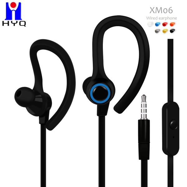 PVC TPE Cable 20KHz Wired In Ear Earphones 3D Flexible Earhook