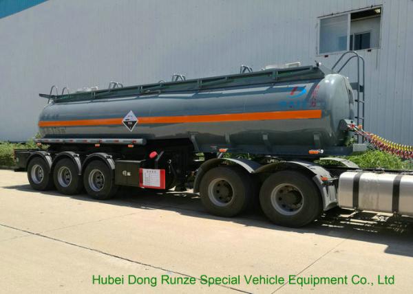 Heavy Duty Chemical Tank Trailers For 30 - 45MT Sodium Hydroxide Transportation