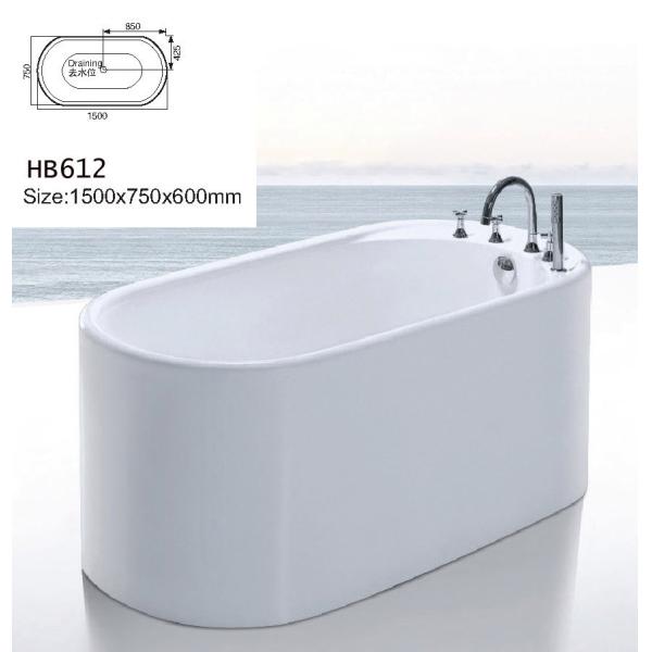 Bathtubs, freestanding Bathtub without faucet , hand shower HB612