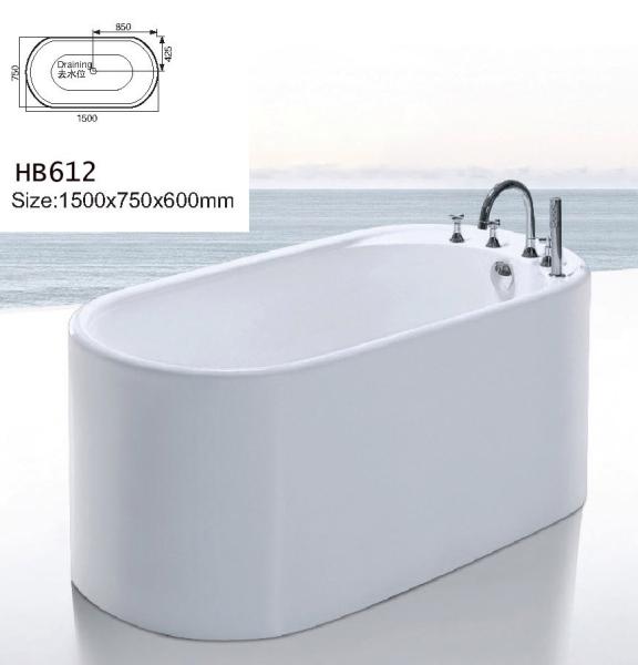Bathtubs, freestanding Bathtub without faucet , hand shower HB612