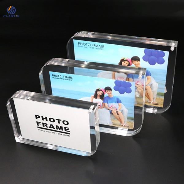 waterproof Transparent Acrylic Photo Frame Acrylic Block Picture Frames Freestanding