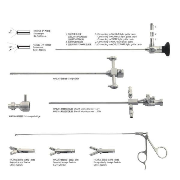 Autoclavable Medical 30 deg Cystoscope Surgical HD Endoscope Optic 302mm