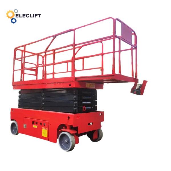 1000 Lb Self Propelled Scissor Lift Hydraulic Lift Table Gradeability 25%