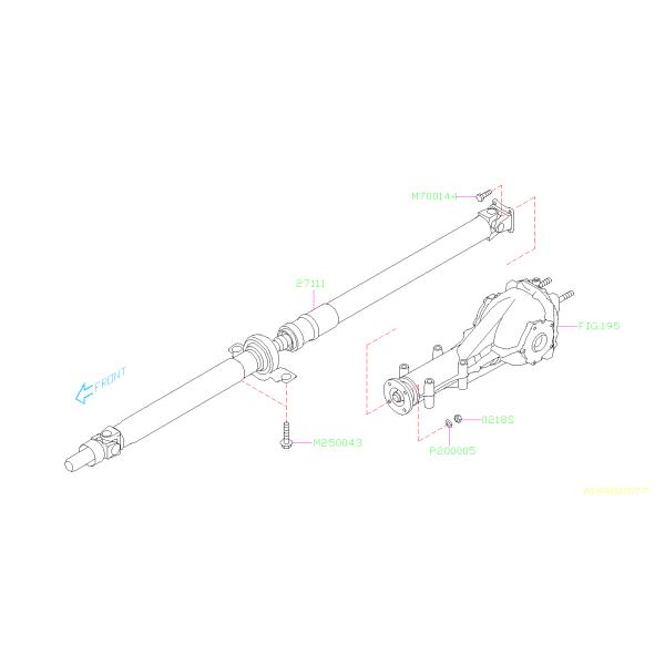 Rear Drive Shaft/Propeller Shaft Fits 09-10 Subaru Forester 2.5L 27111SC021 27111SC020