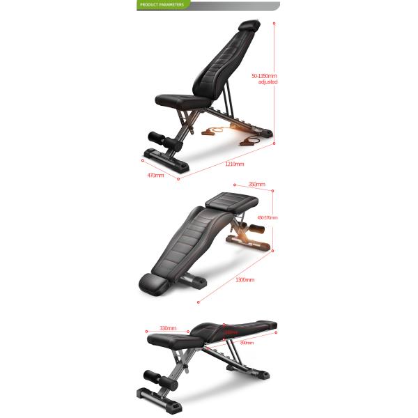 15kgs Commercial Workout Training Equipments Adjustable Weightlifting Bench