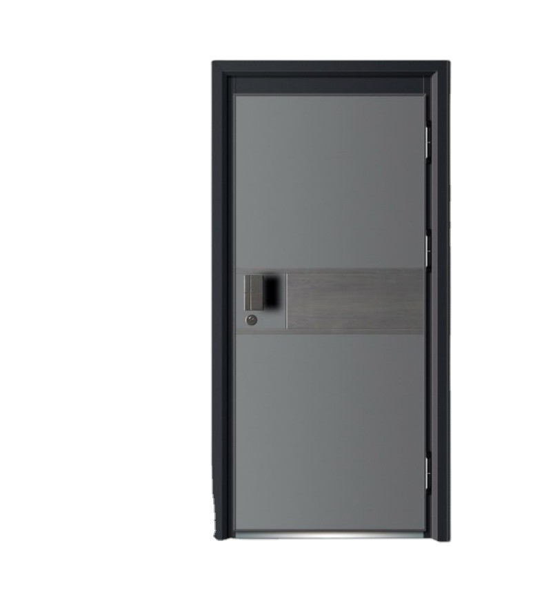 Lead the Industry  for Villa Wood Grain Entrance Interior Gate  Steel Double Swing Door