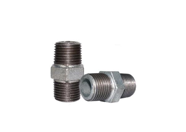 Npt 1 2 Inch Threaded Nipple , Hexagon Galvanized Pipe Nipple No Sand Hole