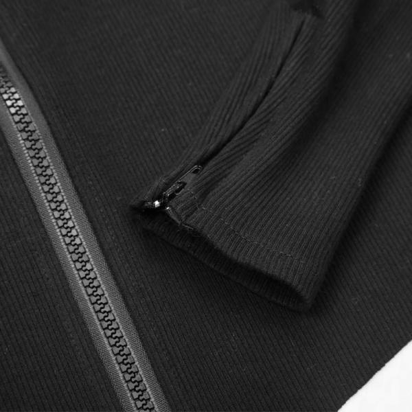 Молния сплошного цвета полная Bespoke женщин рукава свитеров Outerwear длинных сексуальный связанный