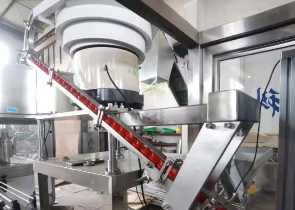 Mechanical 1.2KW Wine Bottle Screw Capping Machine 140mm Pet Bottle Capping Machine
