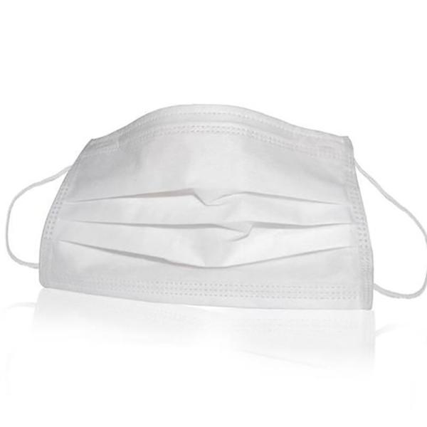 White Disposable Face Mask Absorbs Hot Air High Elastic Ear Hanging