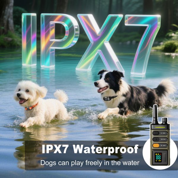 Professional Training Eco-friendly TPU ABS Anti-Barking Dog Trainer Smart Collar Color Screen Rechargeable Battery IPX7 Agility
