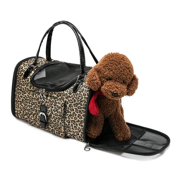 Качественный нейлоновый дизайн Леопардные сумки для собак Наружные носители домашних животных