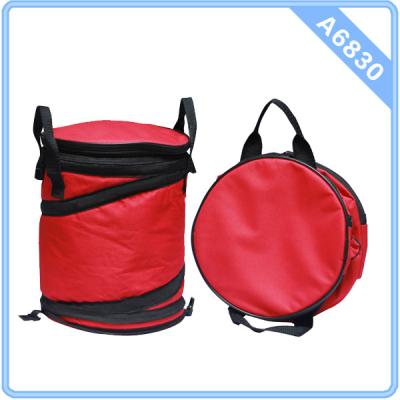 HH-A6830 Red Folding Round Cooler Bag picnic soft cooler bag Thermos cooler bag