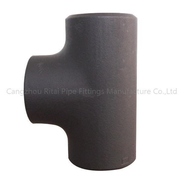 DN 200 DN600 Equal Tee Pipe Fitting Mild Steel Buttweld  2 - 8 Sch40 Welded