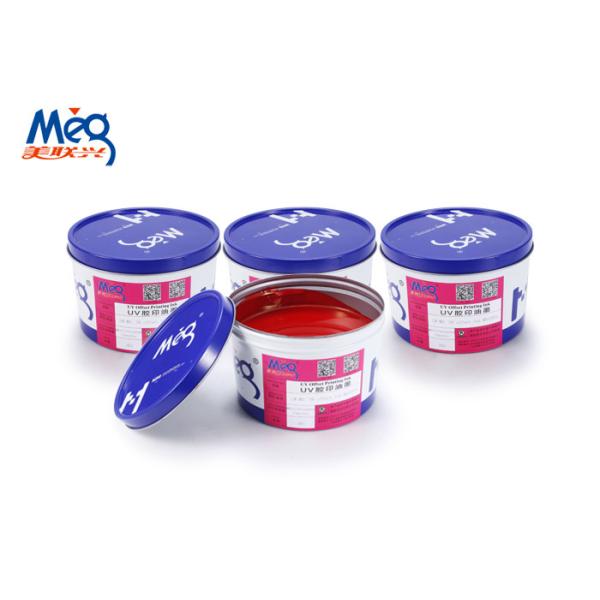 PVC Card UV Offset Ink Brightly Colored , 120 000 ± 20 000 CPS Ink Viscosity