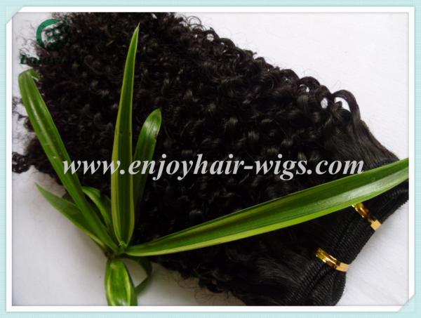 Peruvian 5A virgin remy hair weave ,natural color(can be dye) curly hair 10''-26''length
