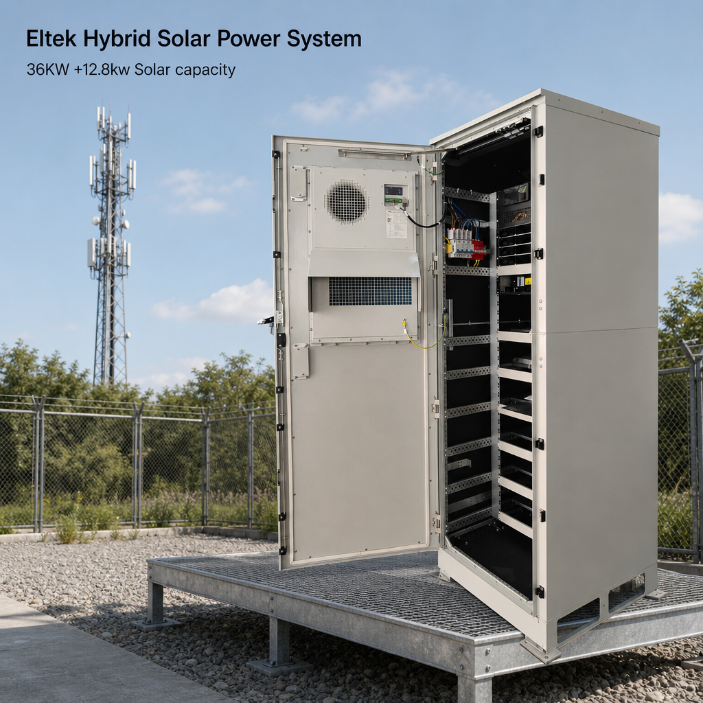 Hybrid Solar Rectifier System 36KW 48Vdc 12.8Kw Solar Capacity FP2 48/3000HE Rectifier Module FP2 48/3200HE Solar ( 241119.650 )