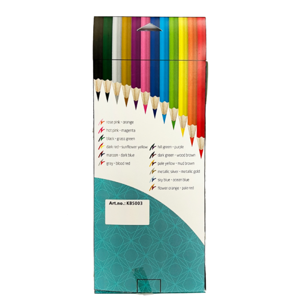 Art Supplier 7 Inch Double-End Sharpened Drawing Tools 24Colors In 12PCS Pencils