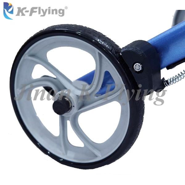 Light Metal Aluminum Folding Walker Rollator Elderly Walking Aid