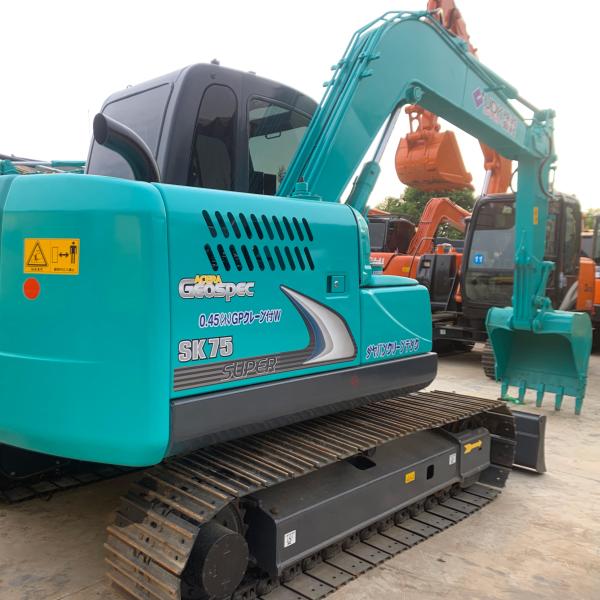 7000 Kg Hydraulic Used Excavator Kobleco Sk75 41kw Digger For Construction
