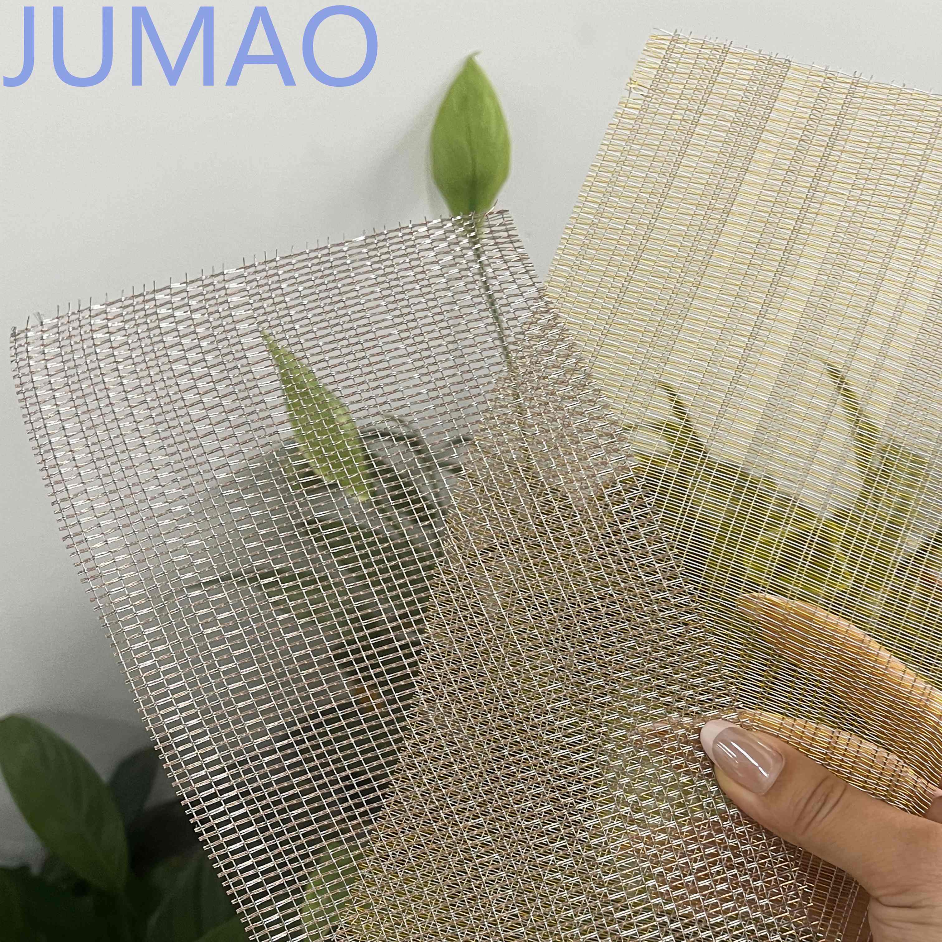 Furniture Decorative Mesh Laminated Glass Panels Introduces Warmth Brilliance To Interiors