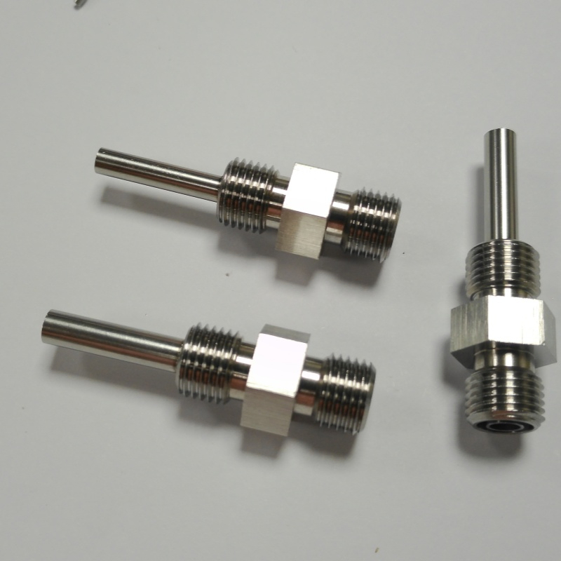304 Stainless Steel Pipe Double Threaded Spray Needle CNC Medical Accessories Customization