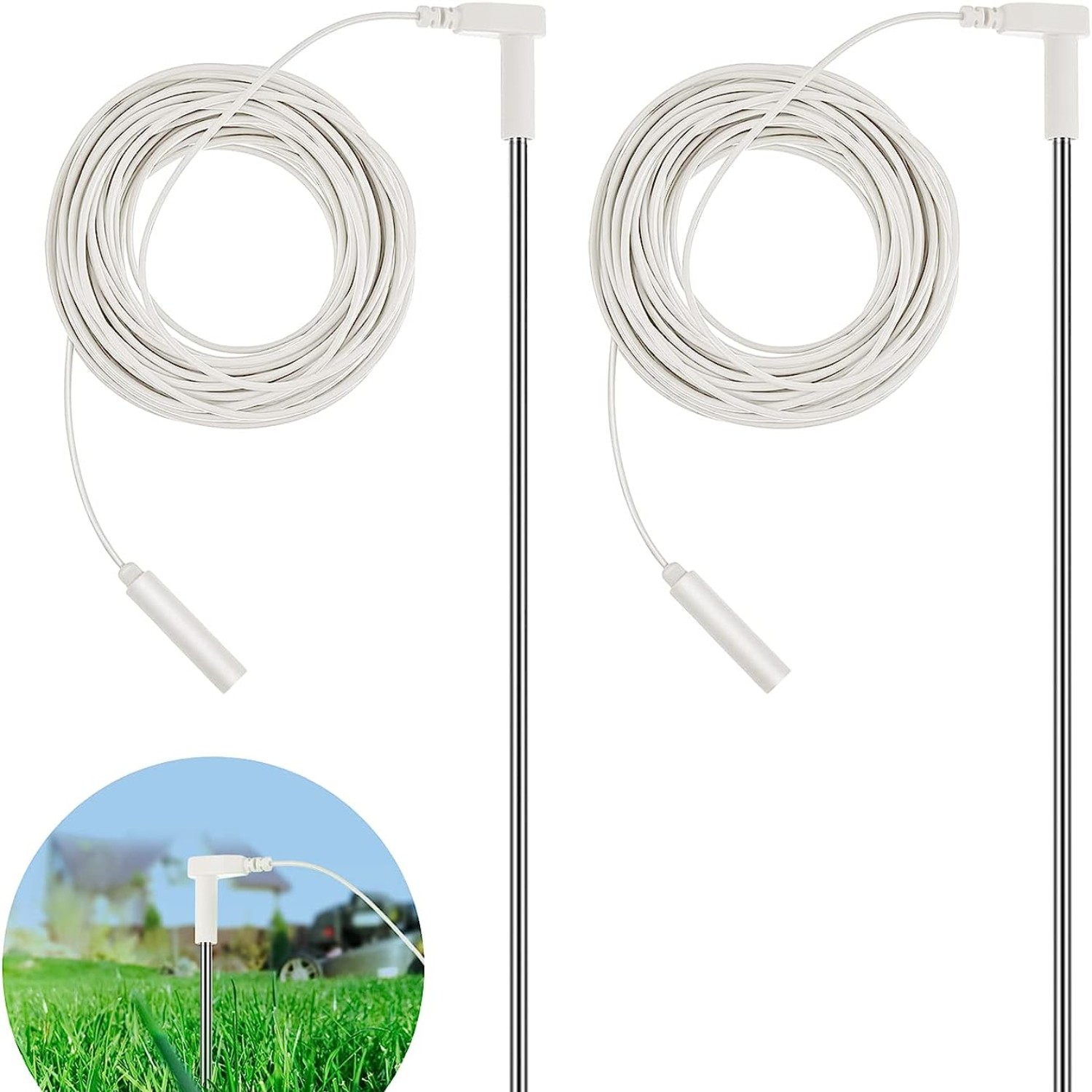 ESD Grounding Stainless Steel Rod 40ft Extension Cord Anti-Static for Outdoor Earth Grounding Yoga Mat Safety Product