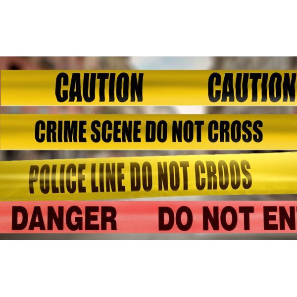 Biohazard High Visibility Tape Halloween Decoration Tape for Haunted Houses, Yard Décor, Parties | Caution