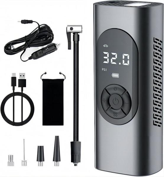 Portable YANTU AM32 Metal Cordless Digital Tire Inflator for Bicycles Cars and More