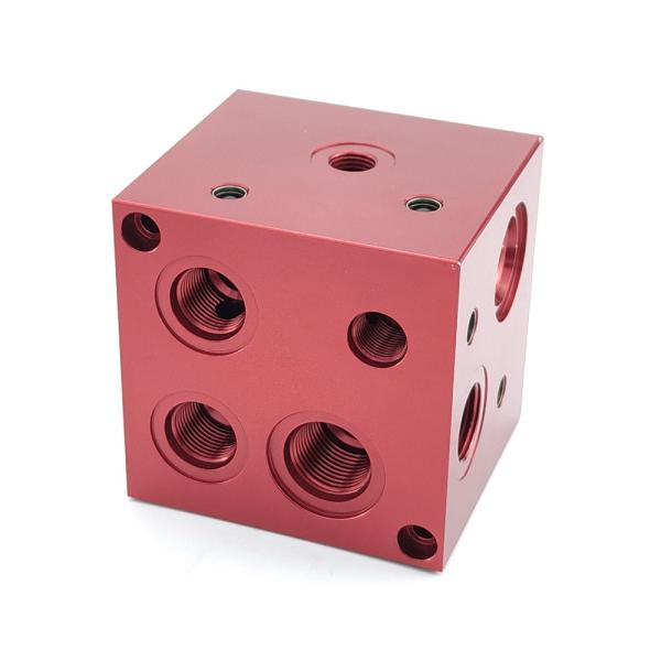 Bloco hidráulico de válvula revestido de pó vermelho Modelo NO L195 Bloco hidráulico para uso industrial