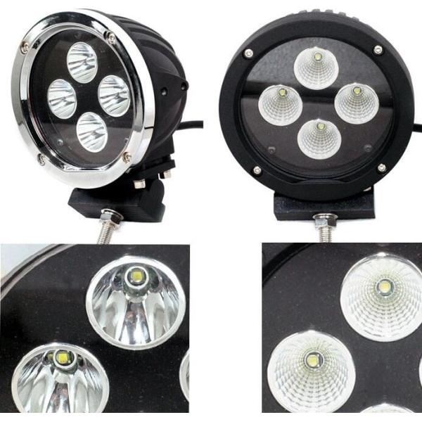 40W Spot / Combo CREE Round Driving Lights Die Cast Aluminum Housing