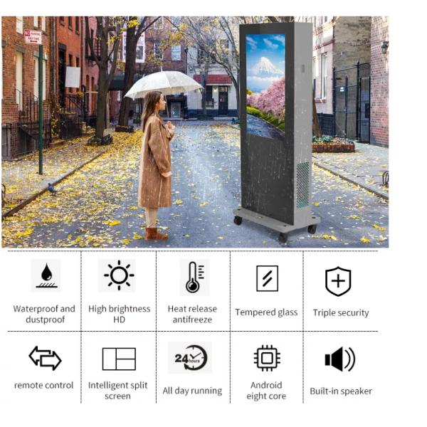 WIFI цифров Lcd рекламируя дисплей, вертикаль стойки пола рекламы Signage Lcd